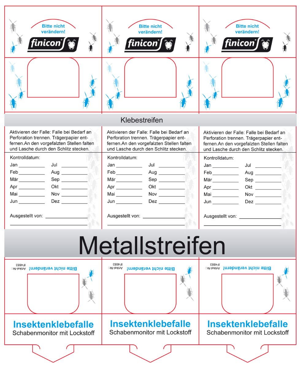 finicon® Insekten Klebefalle 3-teilig DETEKTIERBAR