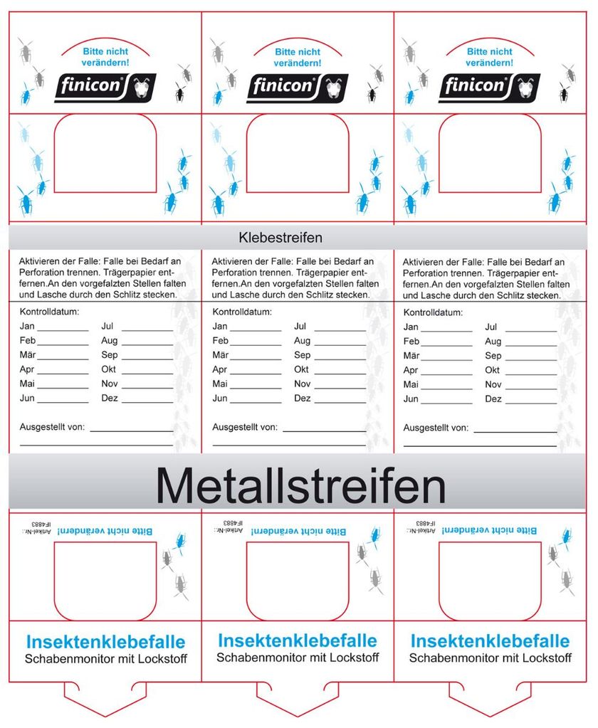 finicon® Insekten Klebefalle 3-teilig DETEKTIERBAR
