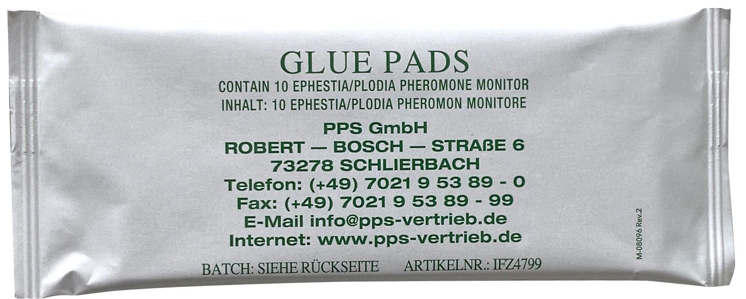 Klebeboden plodia ephestia - Set mit 100 Stück