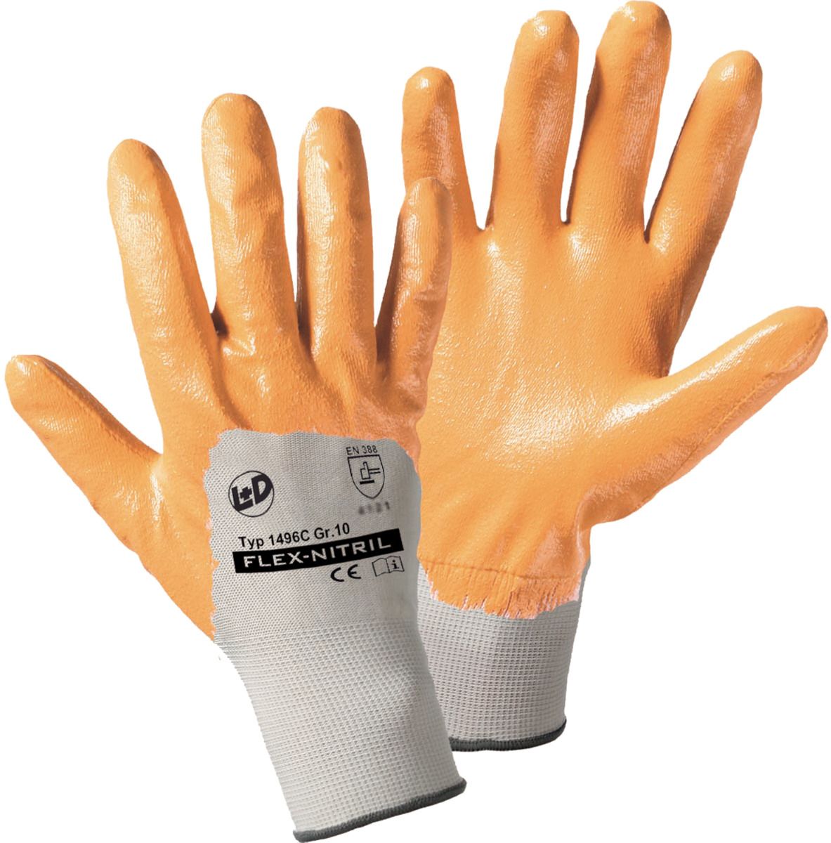 Schutzhandschuh Nitril gelb