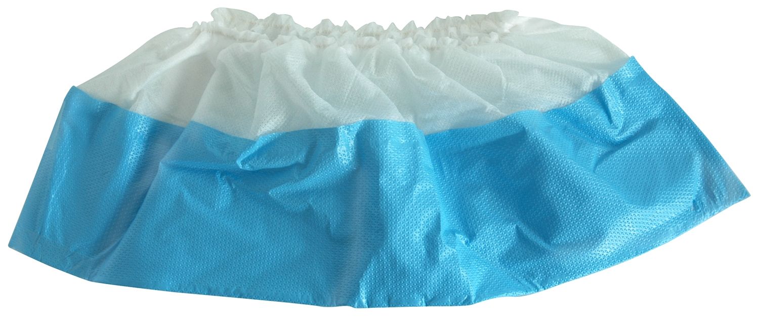 Schuhschutz PE weiss/blau 16cm hoch