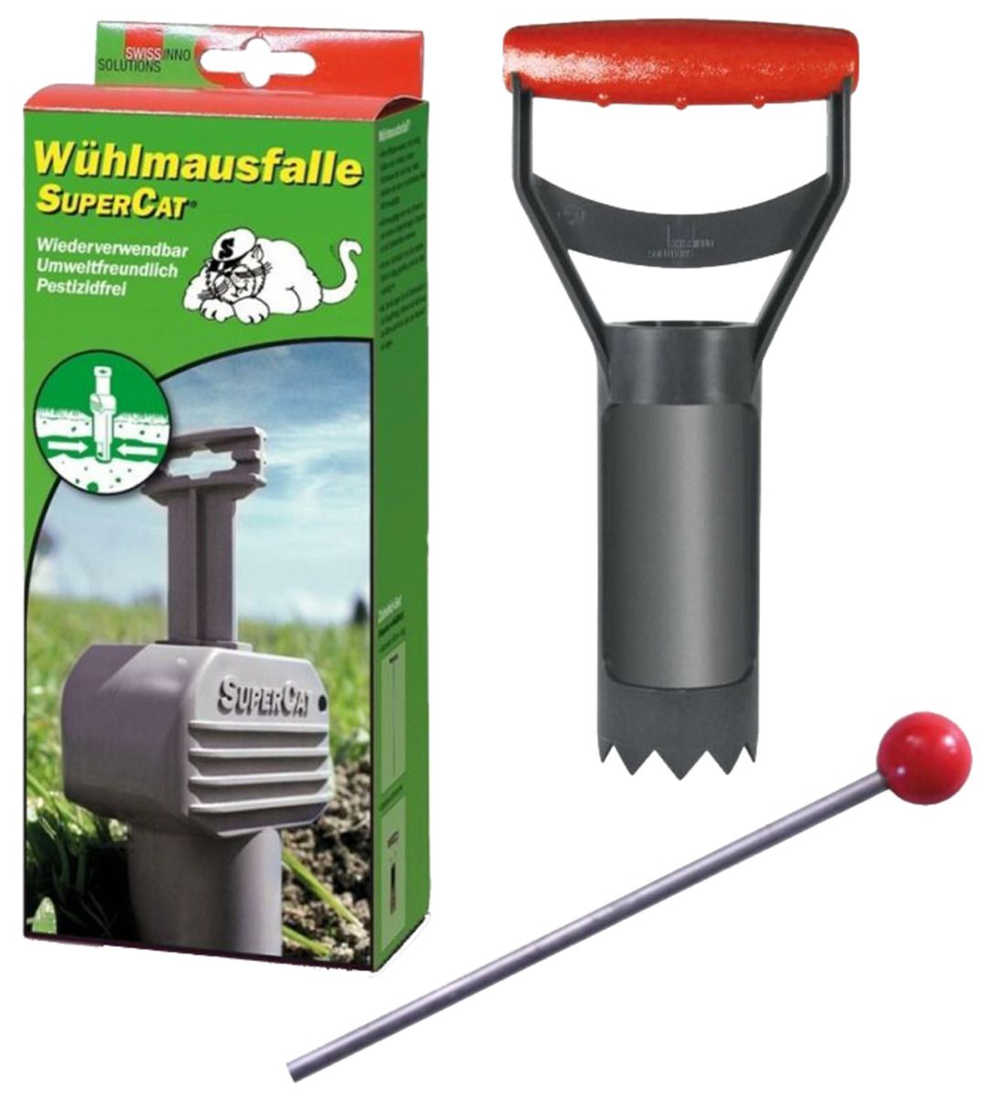 SuperCat Set - Wühlmausfalle und Zubehörset