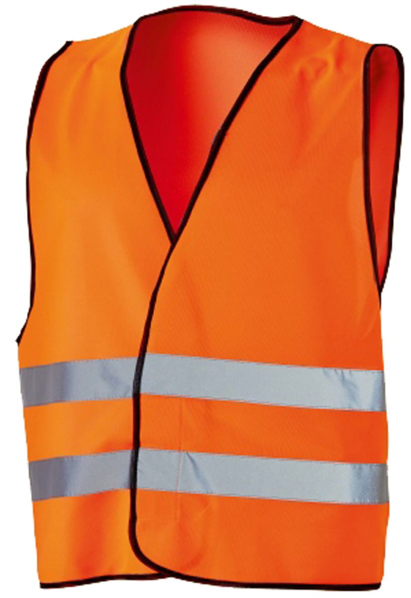Polyester-Warnweste leuchtorange EN471 Klasse 2