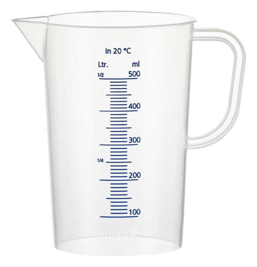 Messbecher 0,5 Liter mit Graduierung