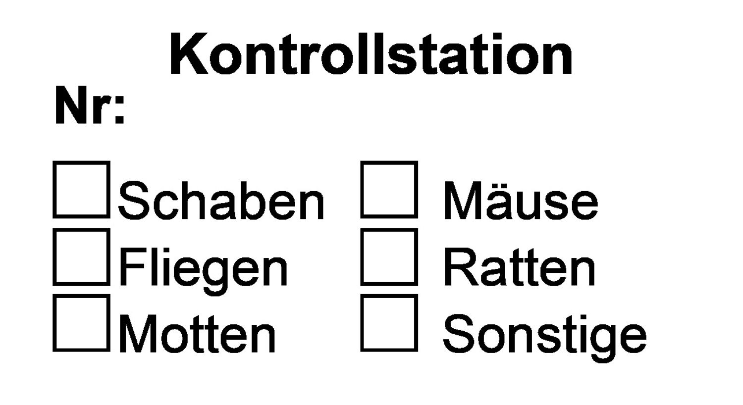 Kontrollaufkleber PE-Folie 55 x 30 mm - Rolle 100 Stück
