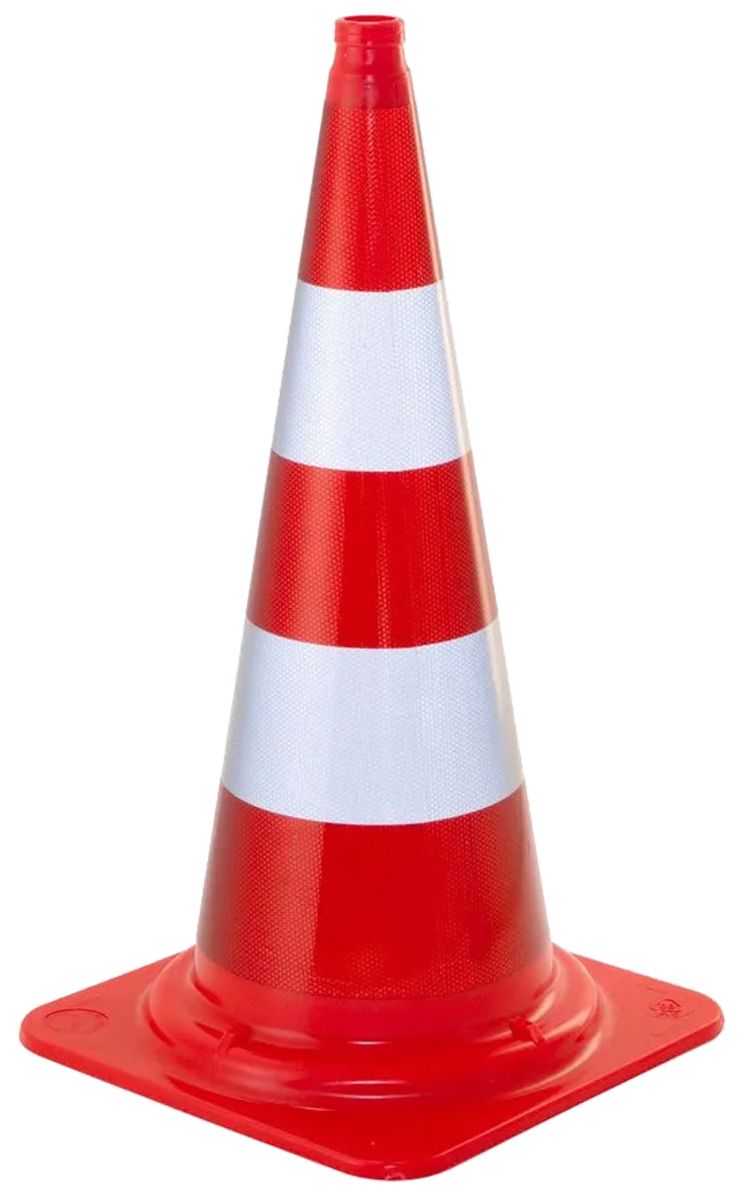 Leitkegel rot/weiß nach STVO 750 mm hoch