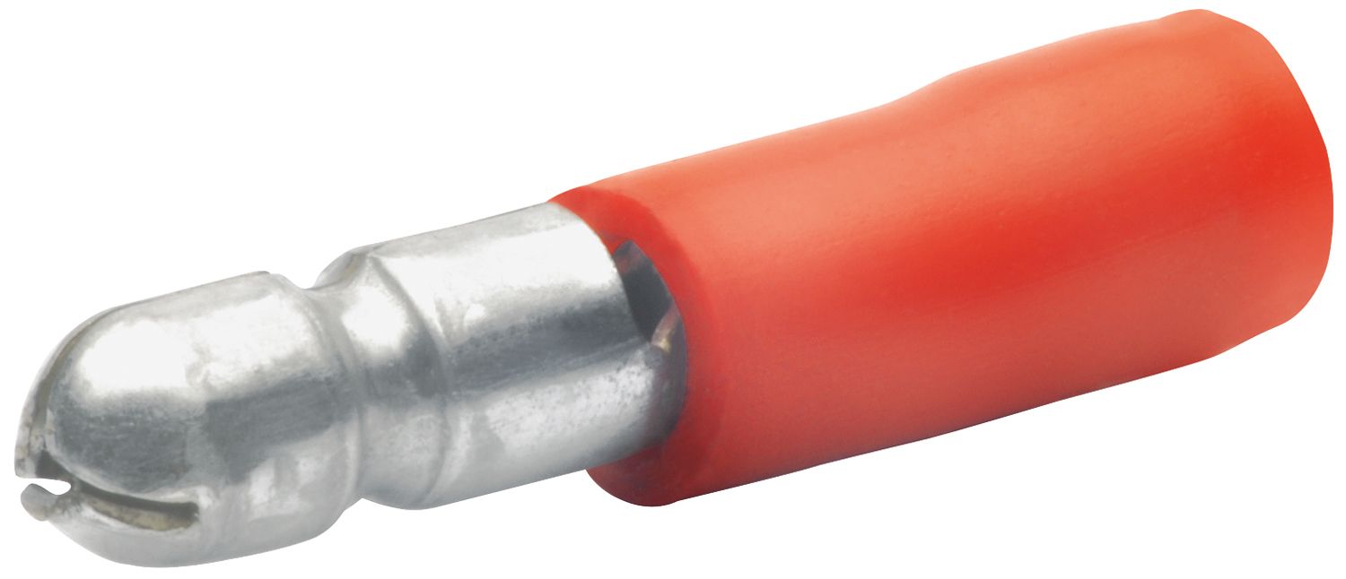Isolierte Rundstecker, rot