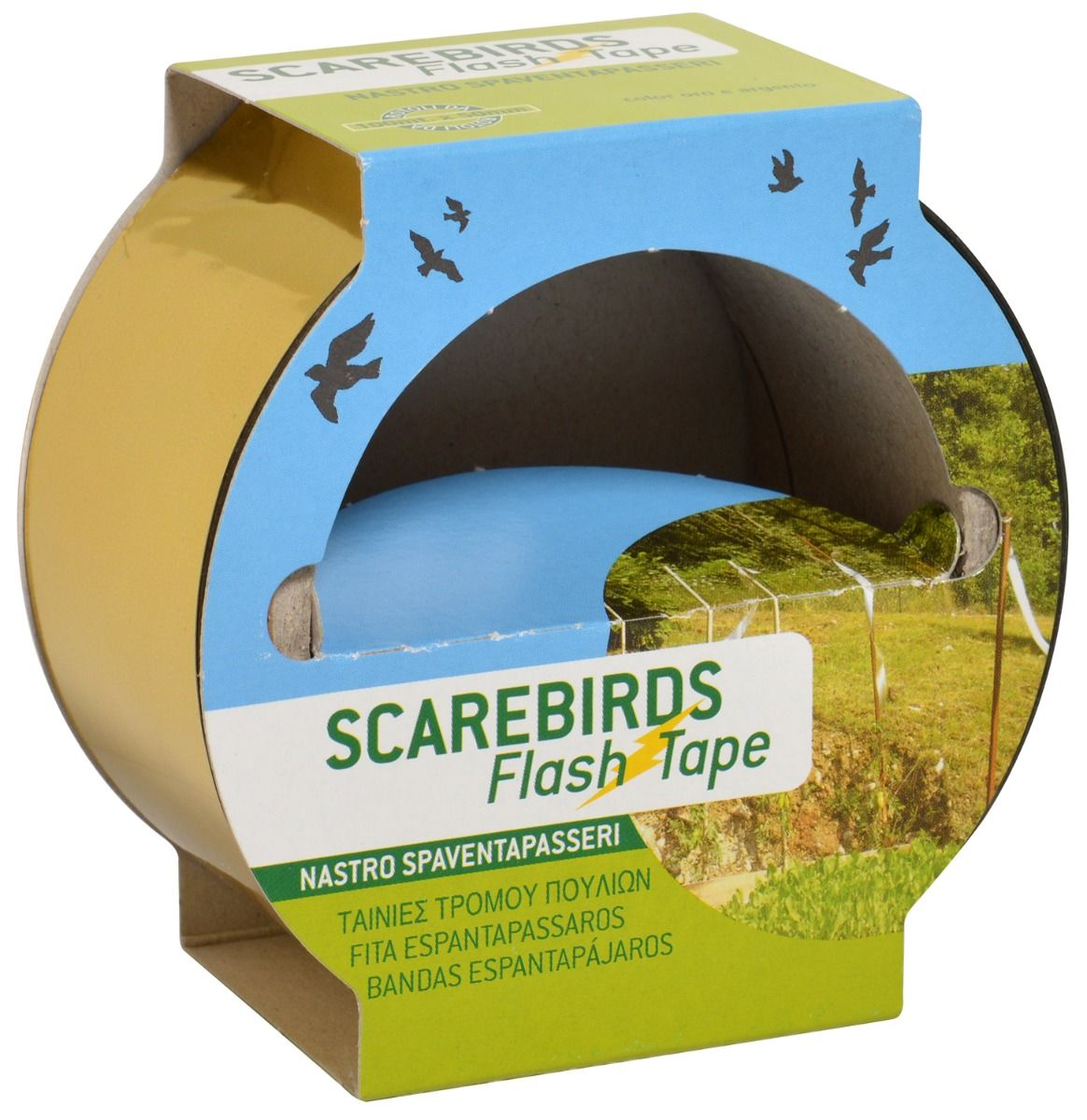 Scare-Tape Vogelabwehrband goldfarben
