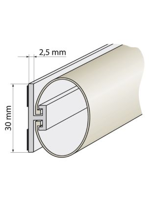 Rollladenabdichtungen 30 mm, 2 m lang