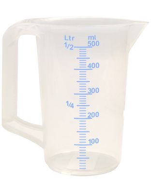 Messbecher 0,5 Liter mit Graduierung