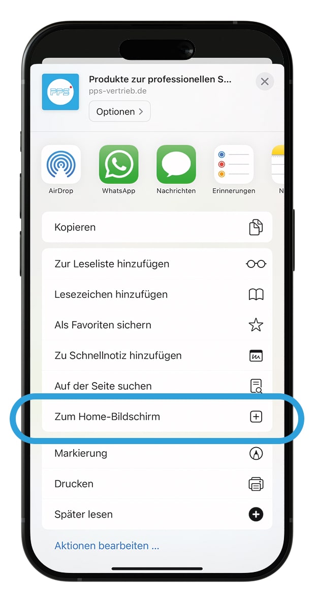 safari add app to home screen